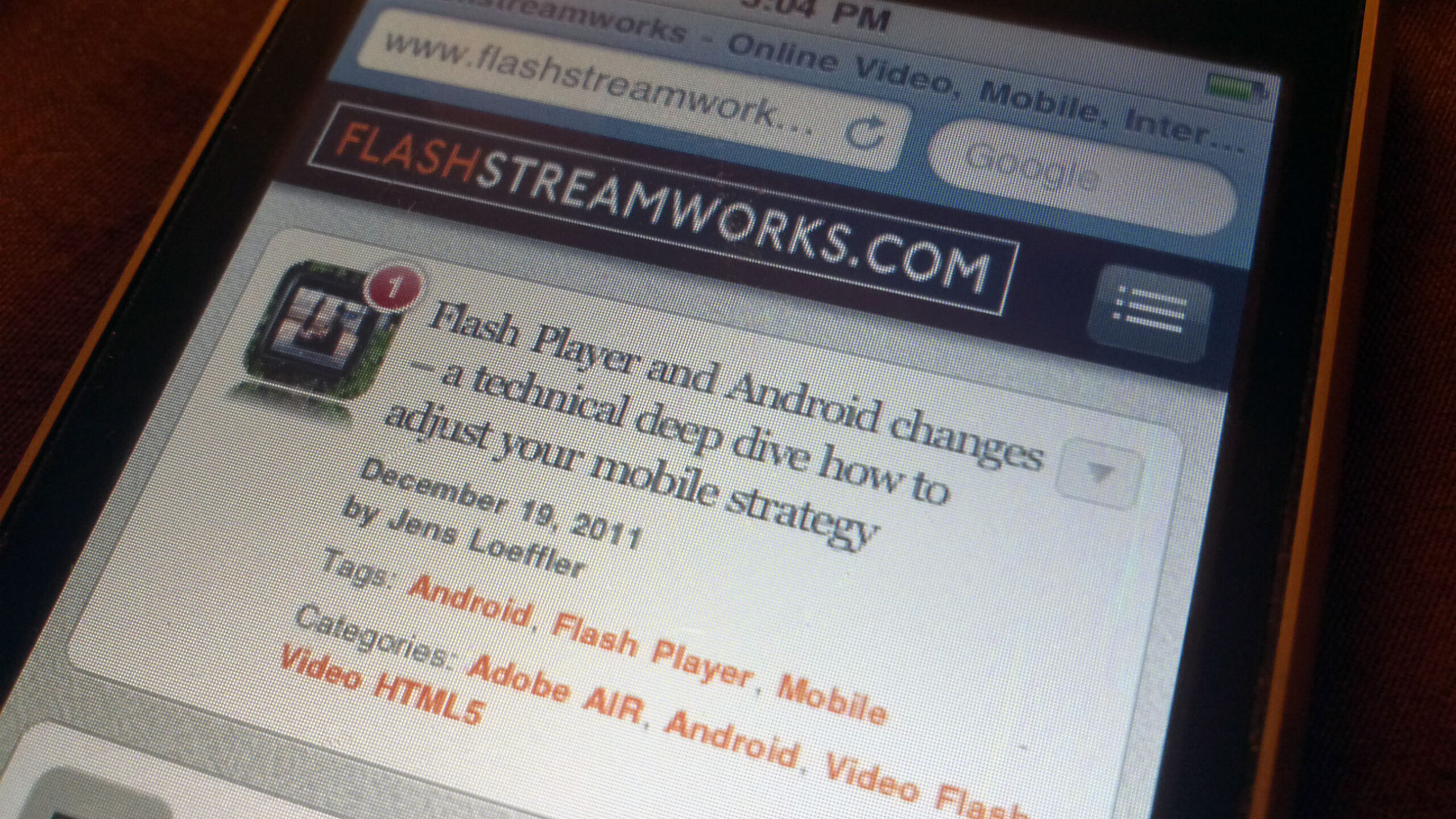 Flashstreamworks Now Available for Mobile Web