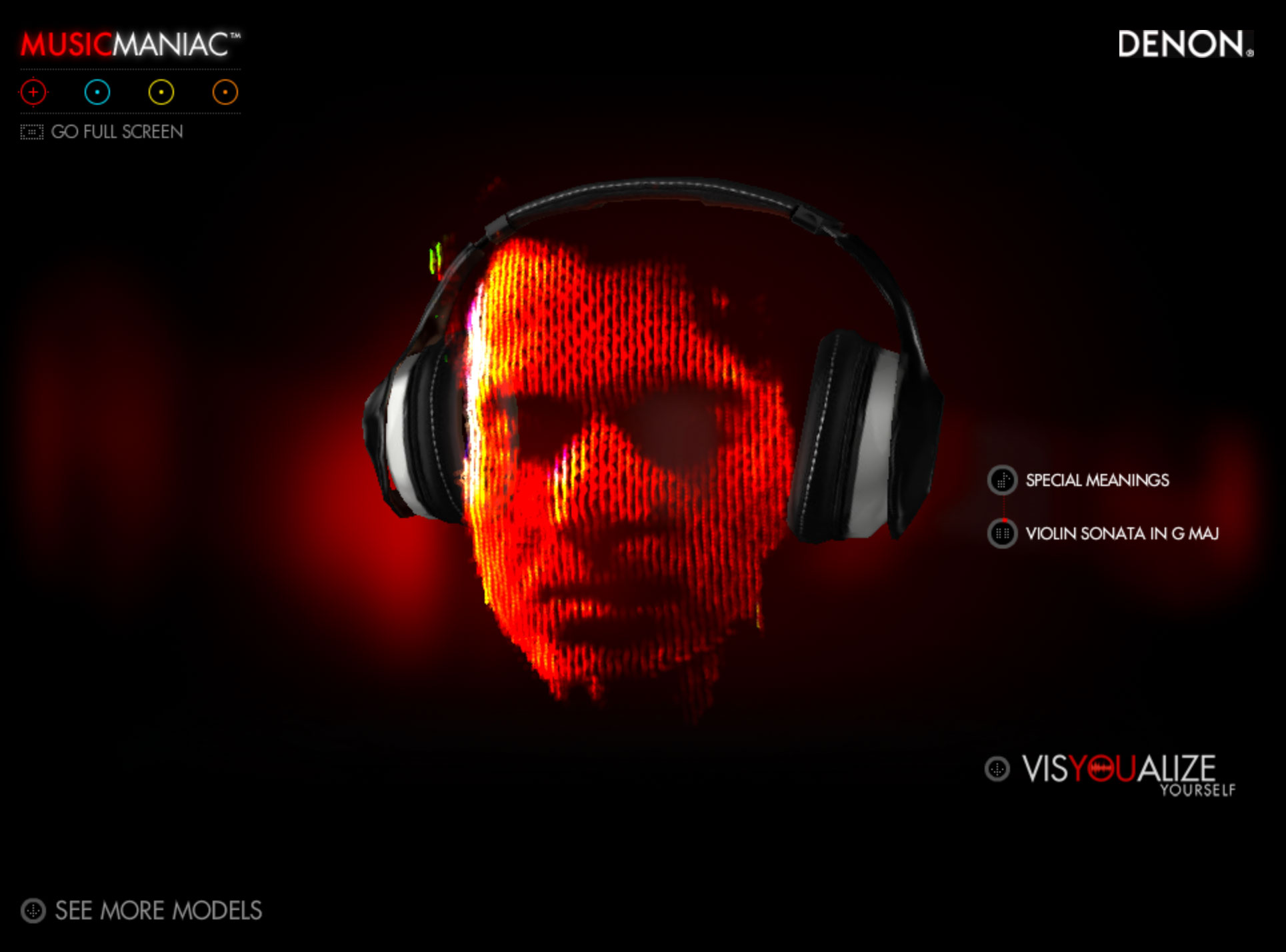 Denon's Beautiful "VisYOUalize Yourself" with Stage3D/Away3D